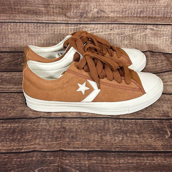 Converse Star Player 76 OX Mens Size 10 Womens Sz 11.5 In A Nutshell Suede Shoes - Picture 3 of 13